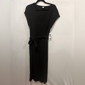 Old Navy Black Maxi Dress with Belt